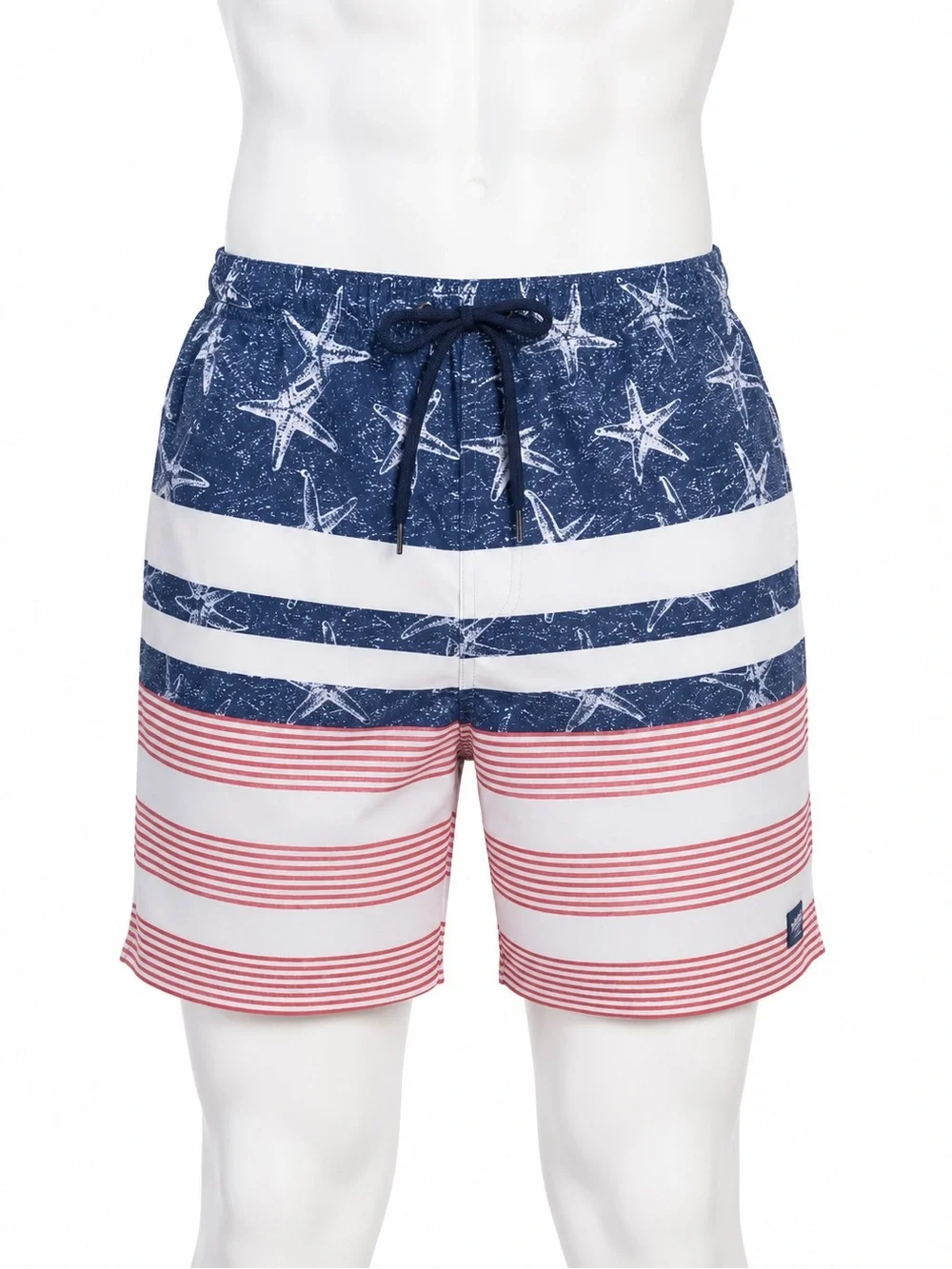 Salt Life Navy, White & Red Starfish Stripe Swim Trunks (Cross Posted)